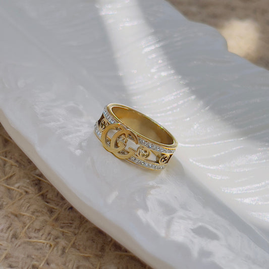 Luxury ring gold plated