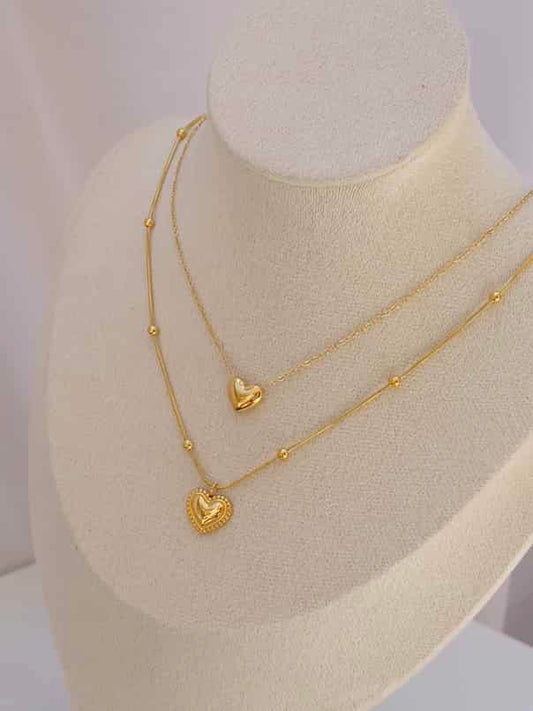 Heart layered necklace
