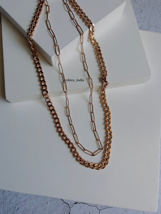Links chain layered necklace