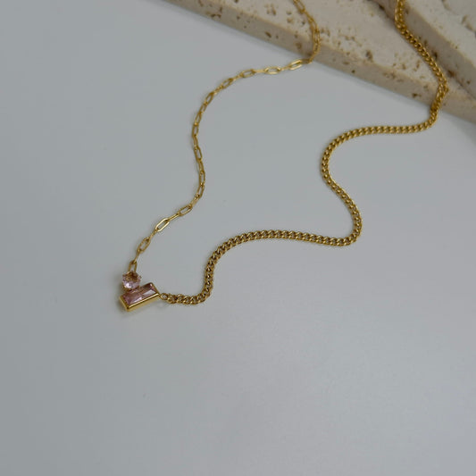 Pink Crystal necklace