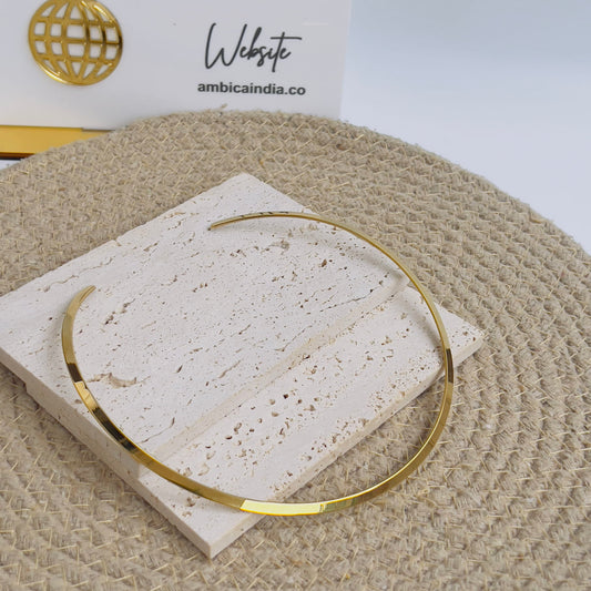 Classic thick 18k gold plated choker