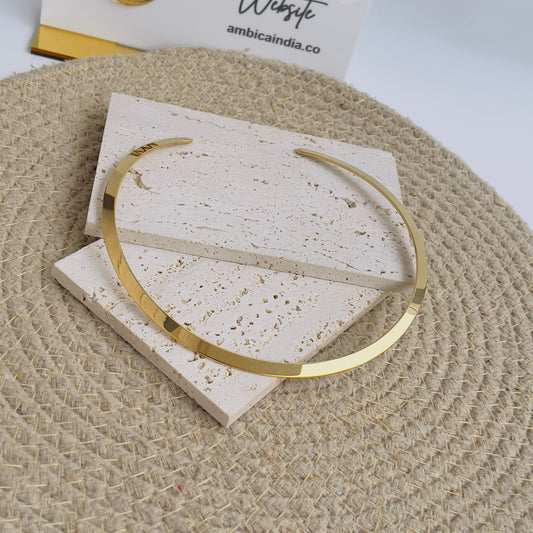 Thick 18k gold plated choker