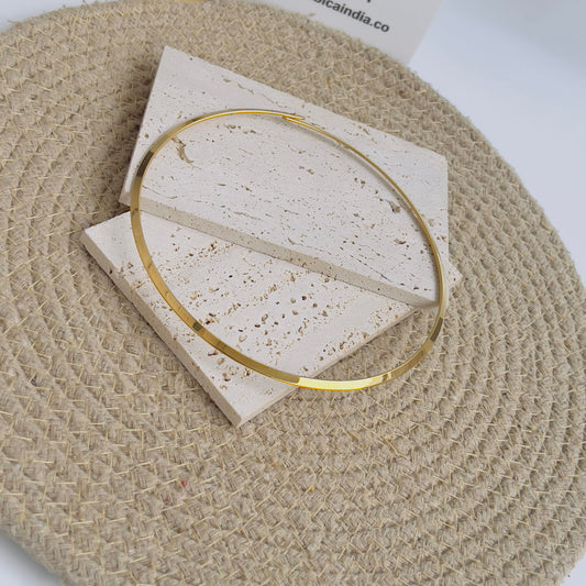 Classic thin 18k gold plated choker