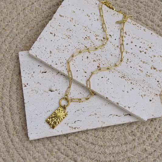 Star charm with link chain necklace