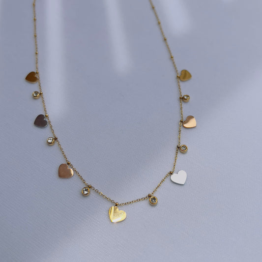Heart with crystal necklace