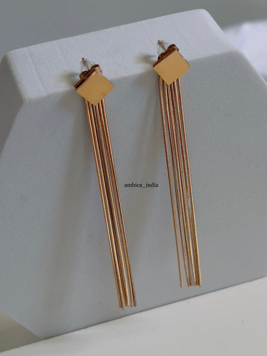 Triangle tassel hoops