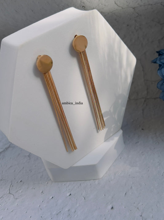 Round tassel earrings
