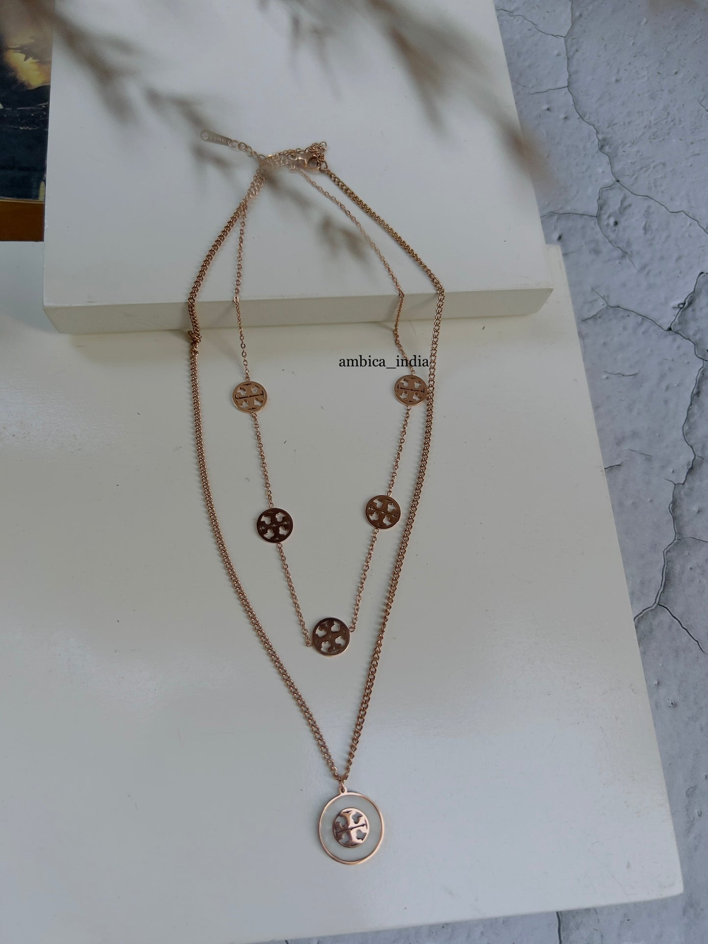 Tory brunch layered necklace