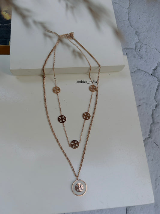 Tory brunch layered necklace