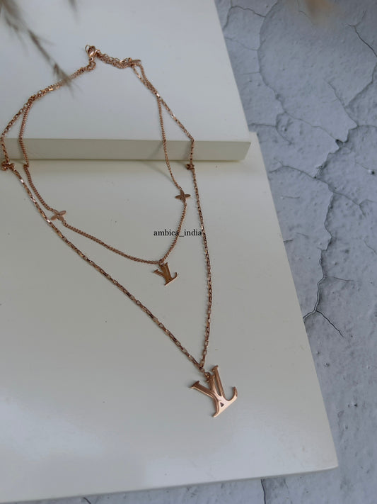 LV layered necklace 1