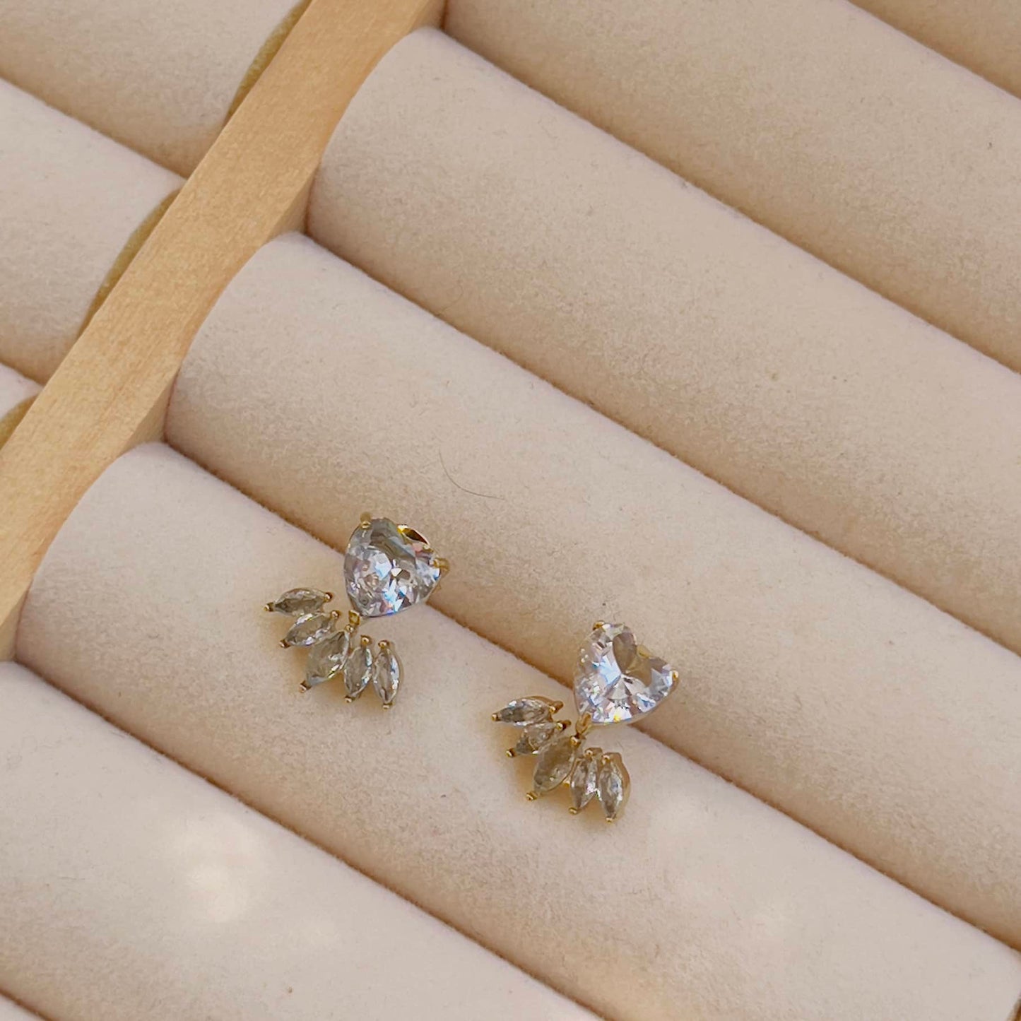 White crystal earrings