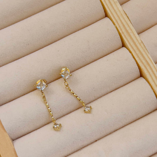 White crystal earrings