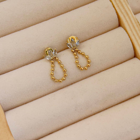 White crystal earrings