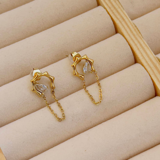 White crystal earrings