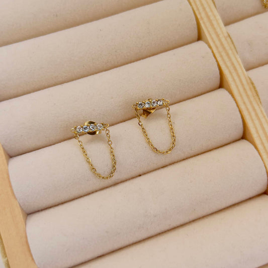 White crystal earrings
