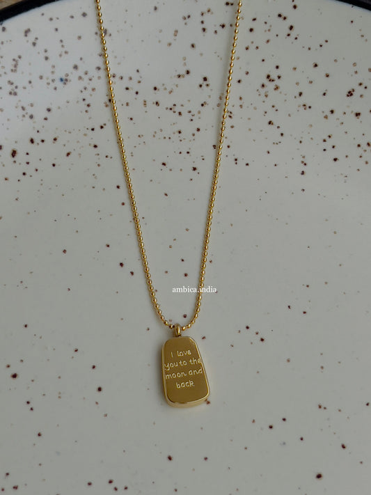 Luv reversible necklace 18k gold plated