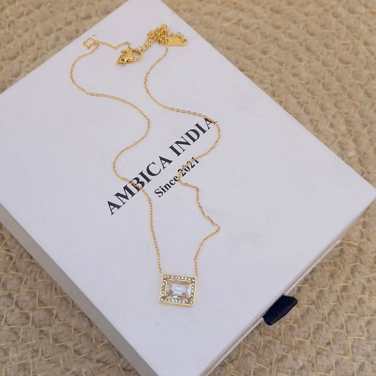 White crystal necklace