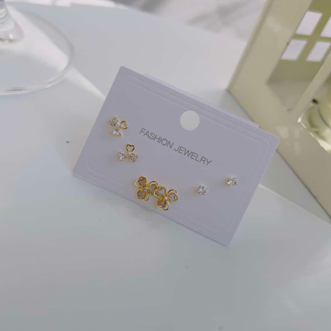 Flower 925 plated  Piercing earrings